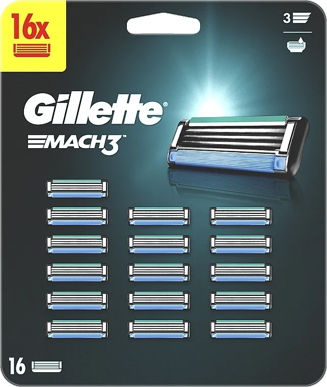 Gillette Mach 3 Zamenske glave za brijač, 16 kom.