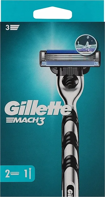 Gillette Mach3 Brijač sa zamjenskim patronama 2 kom.