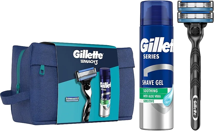 Gillette Mach3 (sh/gel/200ml + razor/1pcs + bag) Set