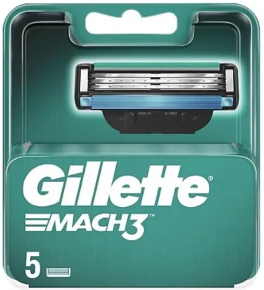 Gillette Mach3 Zamenske kasete za brijanje, 5 kom.