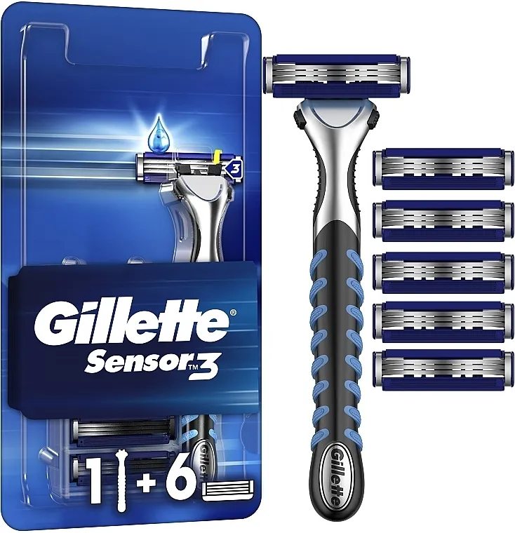 Gillette Sensor 3 Brijač sa zamjenskim patronama 6 kom.