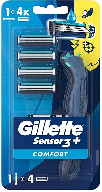 Gillette Sensor 3 Comfort Brijač sa 4 zamenska sečiva