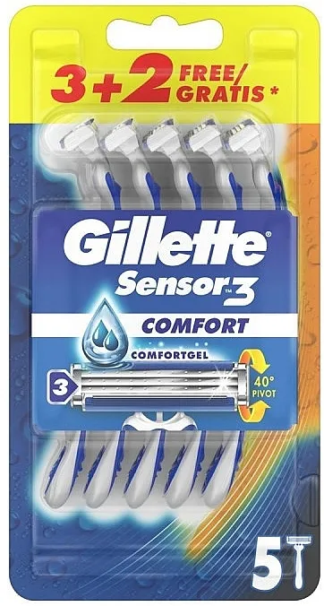 Gillette Sensor3 Comfort Jednokratni muški brijači, 5 kom.