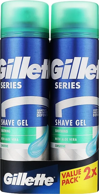 Gillette Series Soothing With Aloe Vera Sensitive Shave Gel (shave/gel/2x200ml) Set