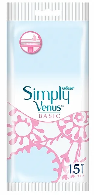 Gillette Simply Venus 3 Basic Brijači za jednokratnu upotrebu, 15 kom.