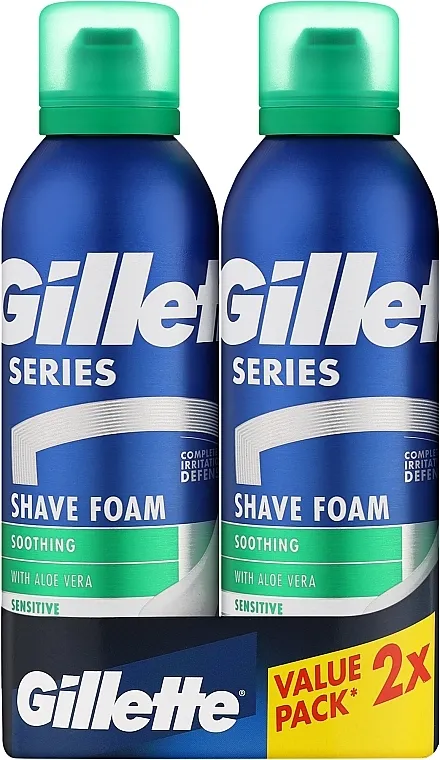 Gillette Soothing Shaving Foam (foam/2x200 ml) Umirujuća pena za brijanje