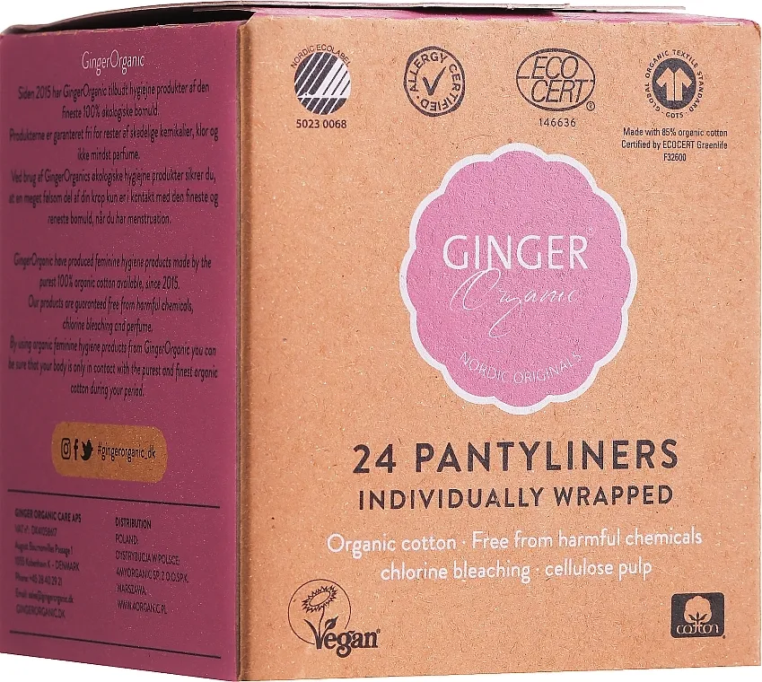 Ginger Organic Dnevni ulošci, 24 kom