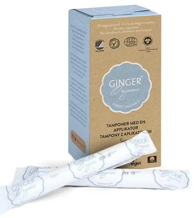 Ginger Organic Tamponi sa aplikatorom Super, 12 kom.