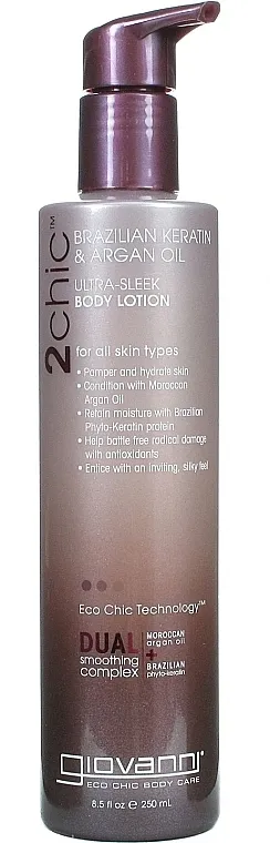 Giovanni 2chic Ultra-Sleek Body Lotion Brazilian Keratin &amp; Argan Oil Losion za tijelo