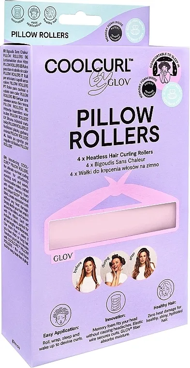 Glov CoolCurl Pillow Rollers Uvijači za kosu, roze