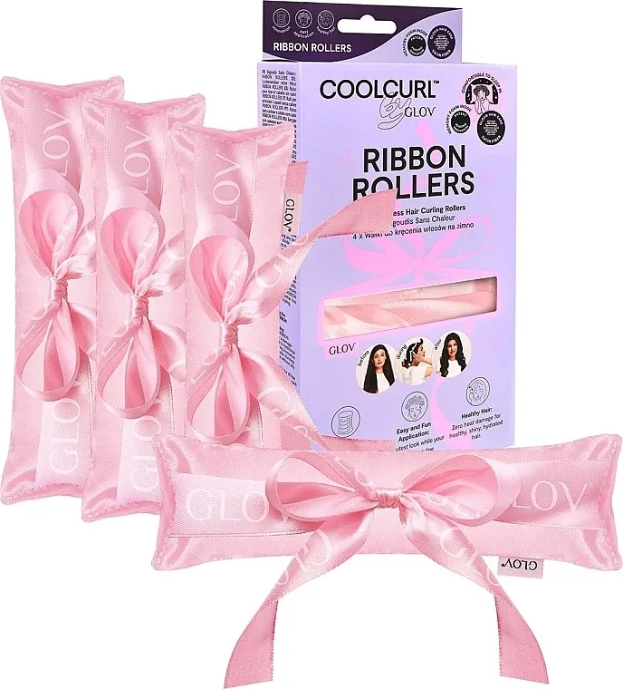 Glov CoolCurl Ribbon Rollers Vikleri za kosu, roze