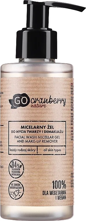 GoCranberry Micelarni gel za čišćenje lica