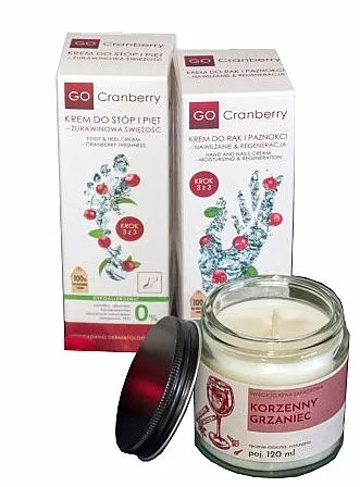 GoCranberry Winter Relax Set (h/cr/50ml + foot/cr/50ml + candle/120ml)