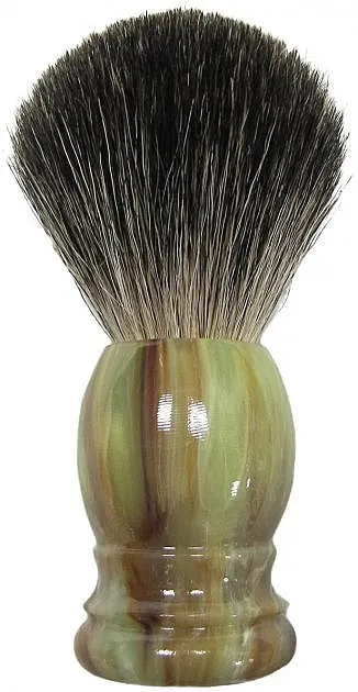 Golddachs Shaving Brush Pure Badger Plastic Green Brown Četka za brijanje, plastična, zeleno-smeđa