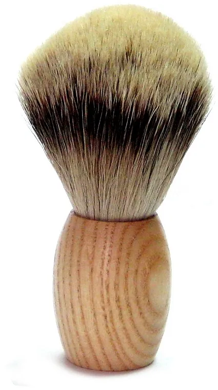 Golddachs Shaving Brush Silver Tip Badger Rubber Wood Četka za brijanje, drvena drška