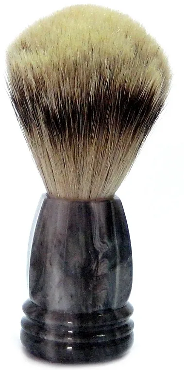 Golddachs Silver Tip Badger Plastic Grey Marble Četka za brijanje s dlakom jazavca, plastika, sivi mramor