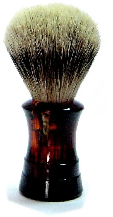 Golddachs Silver Tip Badger Plastic Havanna Četka za brijanje s dlakom jazavca, plastika, tamno smeđa
