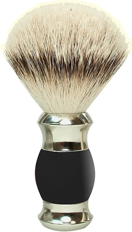 Golddachs Silver Tip Badger Polymer Handle Black Silver Četka za brijanje sa čekinjama od jazavca, drška od polimera, crno-srebrna