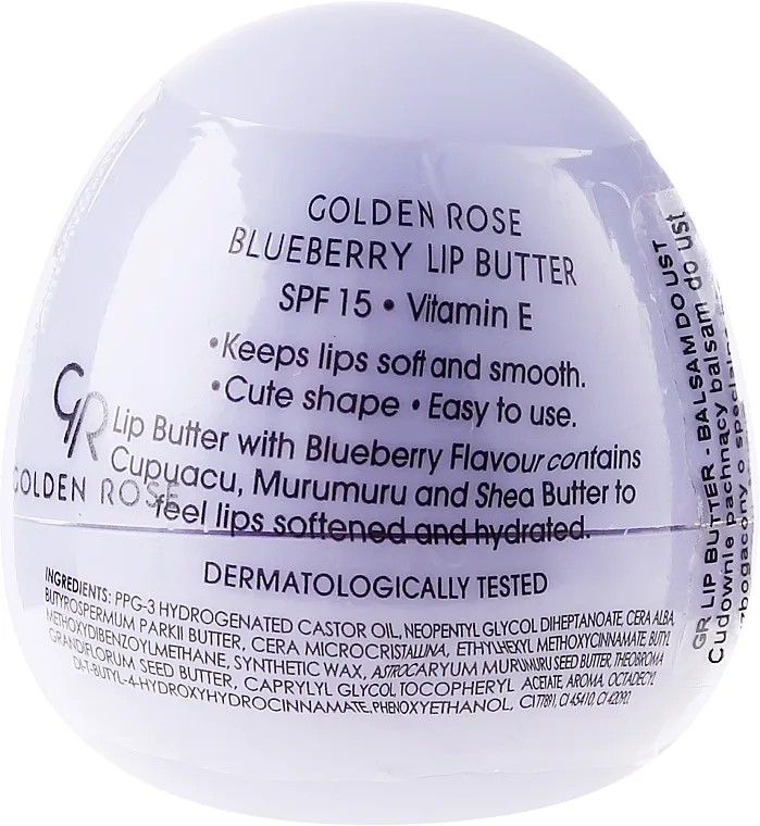 Golden Rose Lip Butter SPF15 Blueberry Balzam-ulje za usne, borovnica