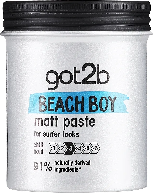 Got2b Beach Boy Matt Paste Chill Hold 3 91% Naturally Derived Ingredients Matirajuća pasta za kosu