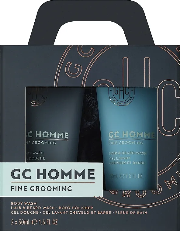 Grace Cole GC Homme Fine Grooming Relax &amp; Refresh (sh/gel/50ml + hair/beard/wash/50ml + polisher/1pc) Set