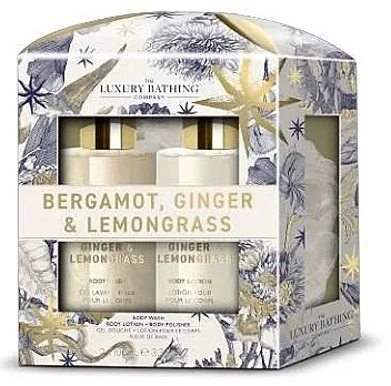 Grace Cole The Luxury Bathing Bergamot Ginger &amp; Lemongrass (b/lot/100ml + sh/gel/100ml + sponge) Set