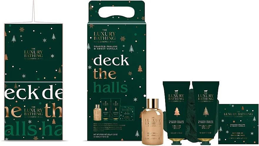 Grace Cole The Luxury Bathing Deck The Halls (b/cr/50ml + h/cr/50ml + bath/caviar/80g + b/wash/50ml) Set