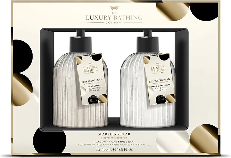 Grace Cole The Luxury Bathing Sparkling Pear &amp; Nectarine Blossom (h/wash/400ml + h/cr/400ml) Set