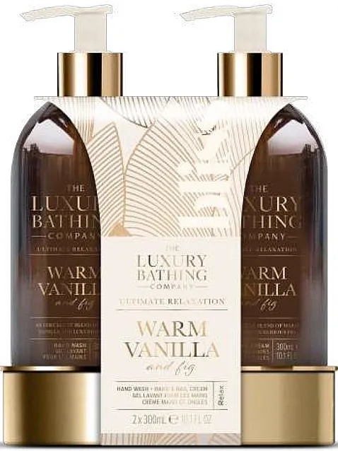 Grace Cole The Luxury Bathing Warm Vanilla &amp; Fig Delightful Duo (h/wash/300ml + h/cr/300ml) Set