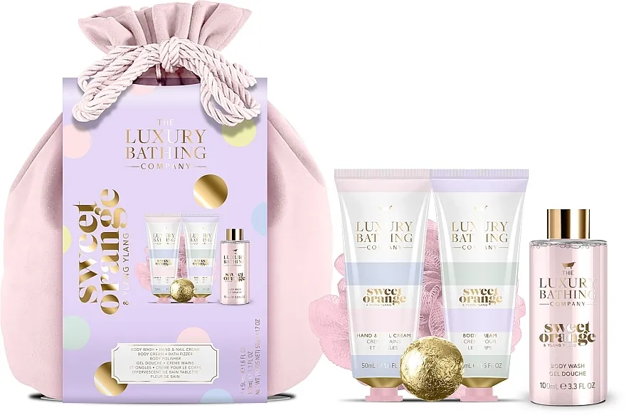 Grace Cole The Luxury Bathing Weekend Essentials (b/cr/50 ml + h/cr/50 ml + bath/bomb/50 g + sh/gel/100 ml) Set