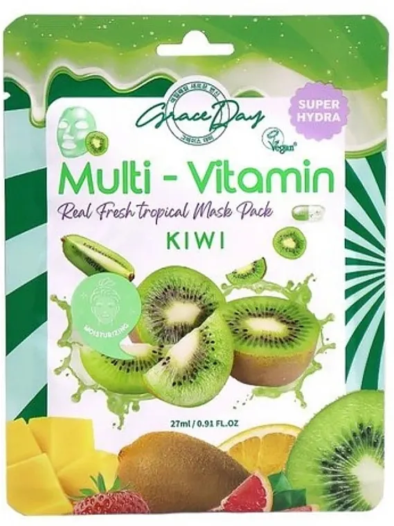 Grace Day Multi-Vitamin Kiwi Mask Pack Sheet maska sa ekstraktom kivija