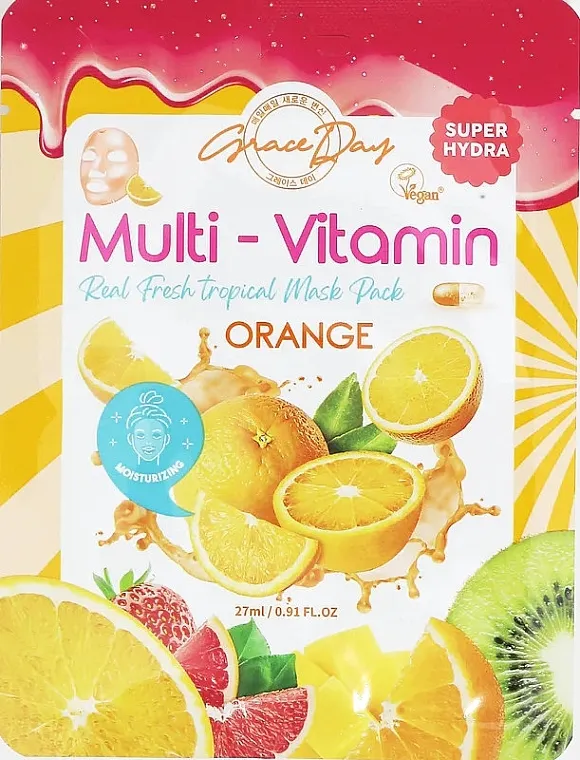 Grace Day Multi-Vitamin Orange Mask Pack Sheet maska sa ekstraktom pomorandže