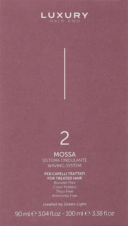 Green Light Mossa Waving System (compos/90ml + neutralizer/100ml) Kompozicija za uvijanje br. 2