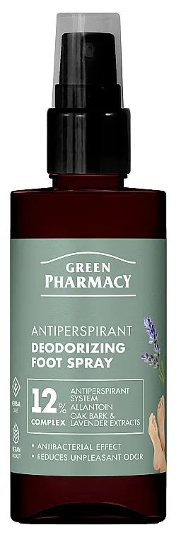 Green Pharmacy Antiperspirant Deodorizing Foot Spray Antiperspirant dezodorans u spreju za stopala