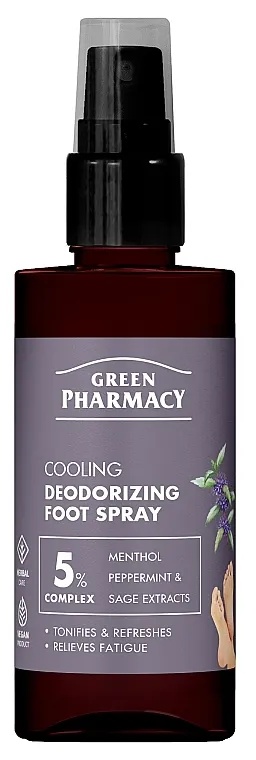 Green Pharmacy Cooling Deodorizing Foot Spray Osvežavajući sprej dezodorans za stopala