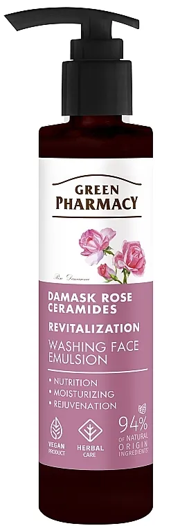 Green Pharmacy Face Emulsion Emulzija za umivanje lica 'Damaska ruža i ceramidi'