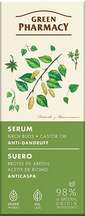 Green Pharmacy Serum Anti-Dandruff Serum protiv peruti "Brezovi pupoljci i ricinusovo ulje"