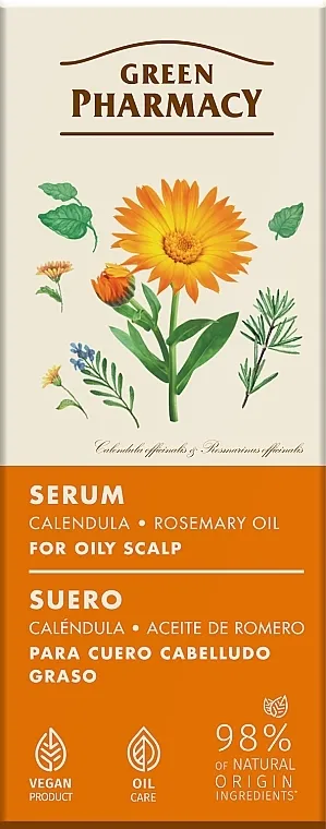 Green Pharmacy Serum For Oily Scalp Serum za masnu kožu glave 'Neven i ruzmarinovo ulje'