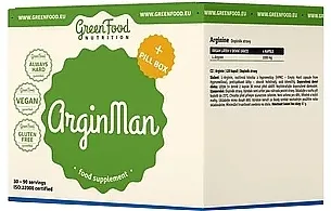 GreenFood Nutrition ArginMan + Pill Box Kompleks dodataka ishrani za muškarce
