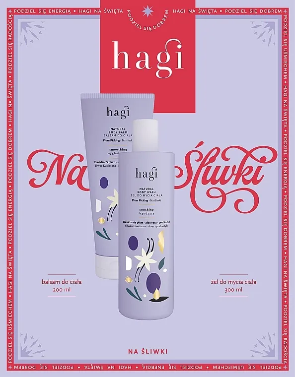 Hagi Plum Picking Set (b/balm/200ml + sh/g/300ml) Set za telo