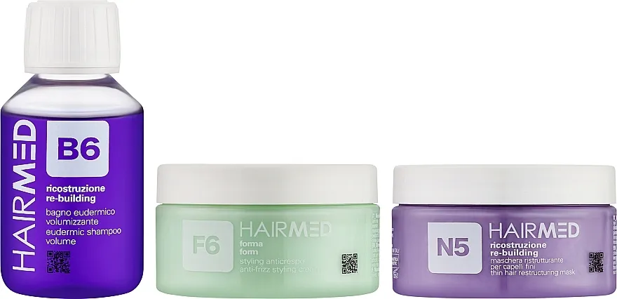 Hairmed Try Me Restructuring Treatment Kit (shm/100 ml + mask/100 ml + cr/hair/100 ml) Set