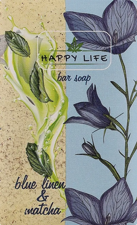 Happy Life Blue Linen &amp; Matcha Sapun u obliku pločice Plavi Lan i Matcha