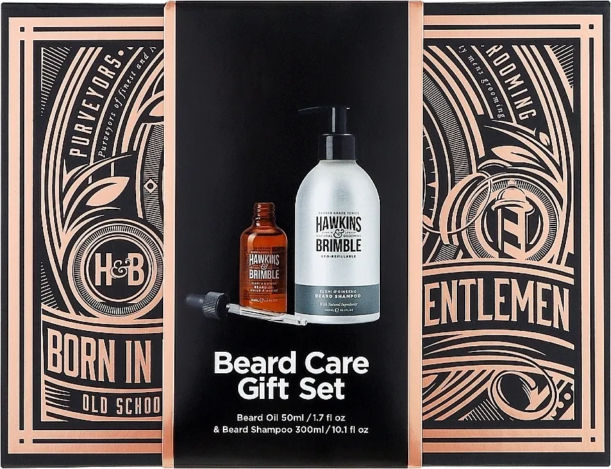 Hawkins &amp; Brimble Beard Gift Box (beard/shm/300ml + oil/50ml) Poklon set za bradu