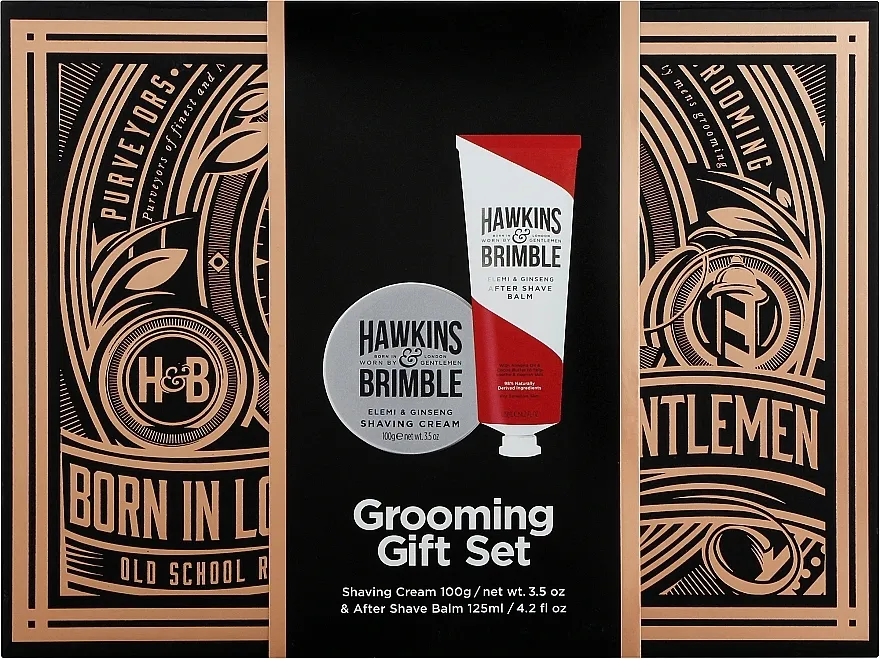 Hawkins &amp; Brimble Shaving Gift Box (shaving/cr/100g + ash/balm/125ml) Poklon set za brijanje