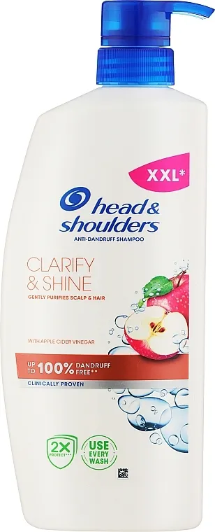 Head &amp; Shoulders Clarify &amp; Shine Apple Cider Shampoo Šampon protiv peruti "Očišćenje i sjaj" (sa dozerom)