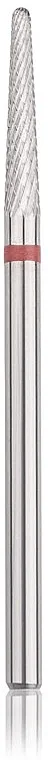 Head The Beauty Tools Glodalo od karbidne pločice zaobljeni konus, L-8,0 mm, 2,3 mm, crveni