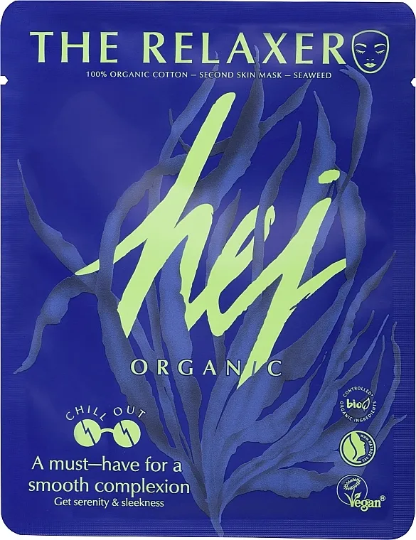 Hej Organic The Relaxer Second Skin Mask Saeweed Sheet maska "Morske alge"