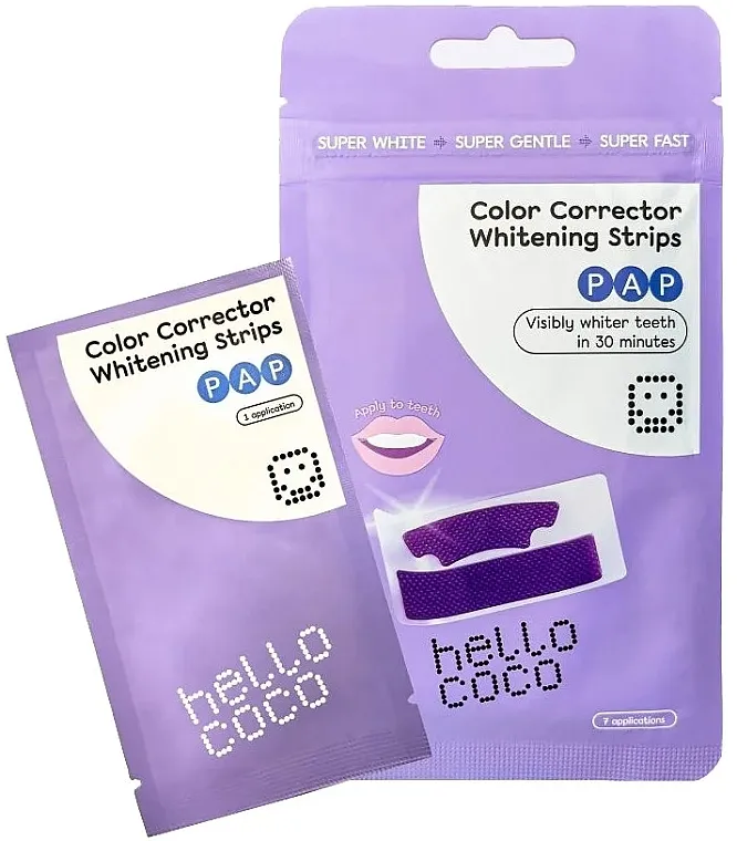 Hello Coco Whitening Correction Strips Trake za izbeljivanje zuba, 14 kom.