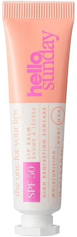Hello Sunday The One For Your Lips Clear Lip Balm SPF 50 Balzam za usne za sunčanje