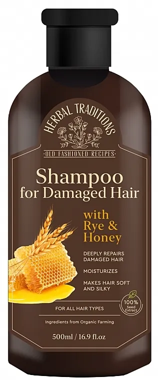Herbal Traditions Shampoo For Damaged Hair With Rey &amp; Honey Šampon za oštećenu kosu s žitaricama i medom
